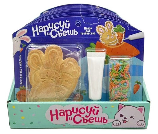 №3 Набор для творчества Нарисуй и съешь "Зайка" (блок 12шт 59г) в Нягани