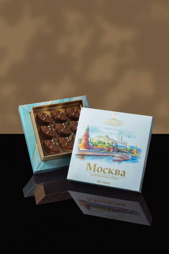  Пушкинская фабрика Конфеты Миндаль (Москва), 115г(голубая коробка) в Нягани